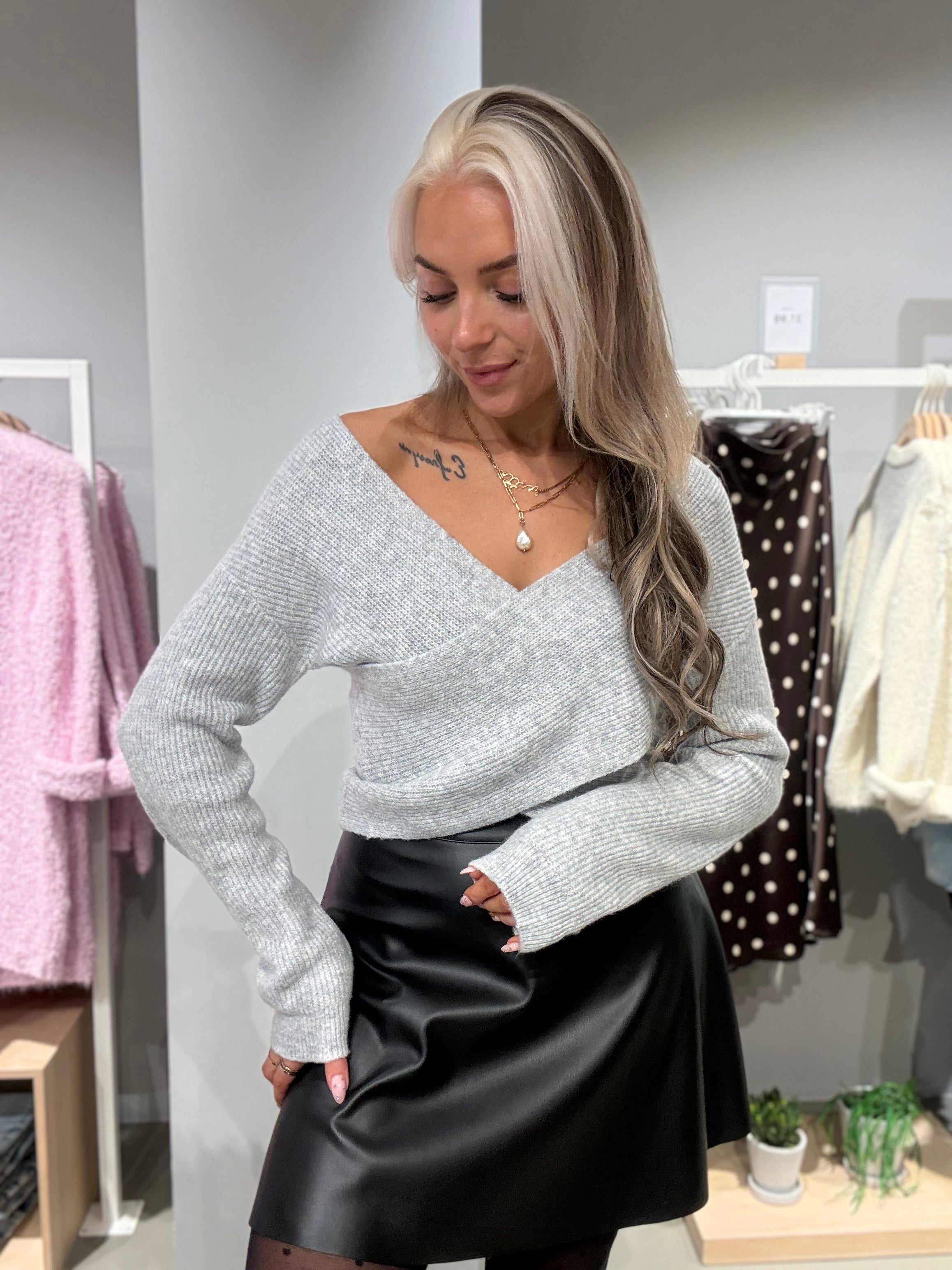 PCSILLY Pullover - Light Grey Melange